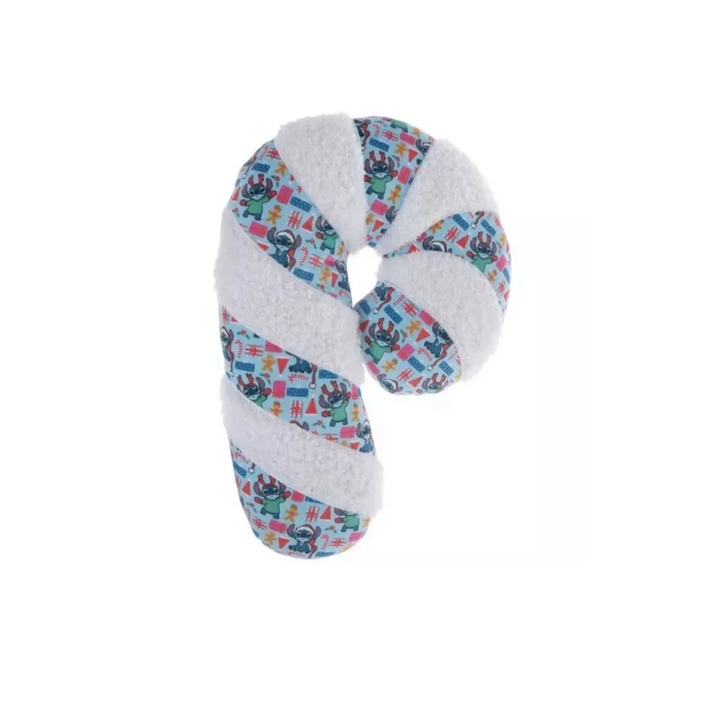 Disney Stitch Candy Cane Shape Christmas Pillow, 18